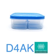 D4AK Durable Stackable Plastic Square 3 Division Lunch Box Food Storage/ Keeper