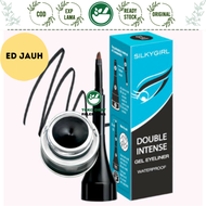 SILKYGIRL DOUBLE INTENSE GEL EYELINER WATERPROOF BLACK SILKY GIRL KUAS CELAK