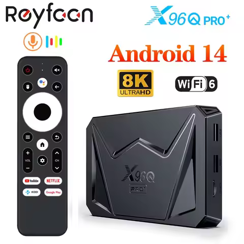 X96Q PRO+ Android 14 TV Box Allwinner H728 Octa Core 8K@24fps Set Top Box Android 14.0 Gigabit Ether