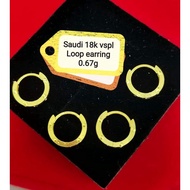 18K Saudi Gold loop earring
