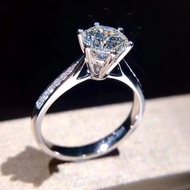 2026 925 Sterling Silver Moissanite Silver Ring Fine jewelry Round Cut 1ct IJ Anniversary Wedding Di
