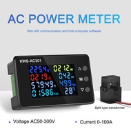 Aideepen AC 50-300โวลต์0-100A KWS-AC301หน้าจอสีจอแสดงผล LCD ดิจิตอลปัจจุบันแรงดันไฟฟ้าและปัจจุบันตรว