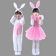 June 1 Kids Bunny Performance Costume Little White Rabbit Animal Performance Costume Kindergarten Stage Gauzy Dance Dress