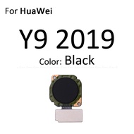 เครื่องสแกนลายนิ้วมือขั้วต่อสำหรับ HuaWei Y9 Y7 Y6รุ่น Prime Pro 2019 2018 2017เซ็นเซอร์สัมผัส ID กลับบ้านปุ่มสายเคเบิ้ลหลัก
