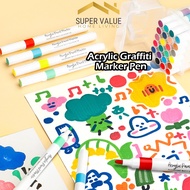 24/48/60pcs Acrylic Marker Pen Washable Opaque Graffiti Marker Pen Set
