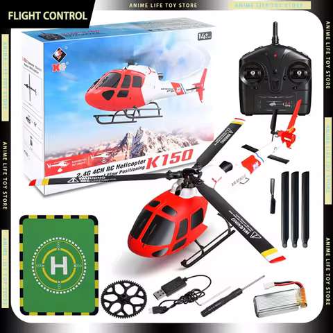 Wltoys RC Helicopter K150 AS350 Simulation 4CH No Aileron 3 Paddles Squirrel Brushless 11200KV RC Ai