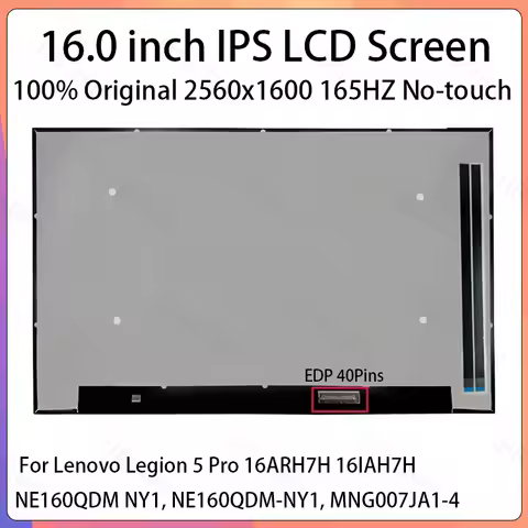 16" 165Hz Laptop LCD Screen NE160QDM-NY1 MNG007JA1-4 For Lenovo Legion 5 Pro 16ARH7H 16IAH7H Display