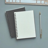 HITAM Notebook Notebook vintage Notebook / black cover journal book A5 A6 (grid, dot, line, plain)