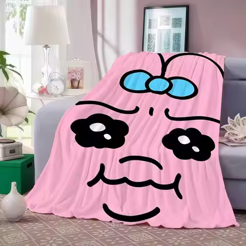 Throw Flannel Fluffy Cute Soft O-Opanchu Blanket Warm Skin-Friendly Bunny Cartoon Throw Usagi For So