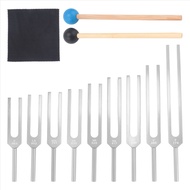 Tuning Forks Set 9Pcs 174/285/396/417/528/639/741/852/963Hz Tuning ForkSound Healing Tool Set for He