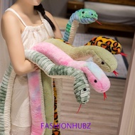 FASHIONHUBZ Snake Plush Toy, Sticking Tongue Colorful Boa Plush Doll, Kids Toy Fluffy Soft Coiled Bo
