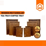 WOODEN RECTANGULAR TEA TRAY/COFFEE TRAY/DULANG KAYU/DULANG AIR