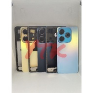 Housing/casing/kesing fullset backdoor + side bazzel frame infinix hot 40i X6528/X6528B + camera gla