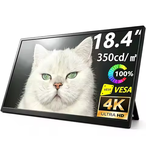 18.4 Inch Portable Monitor 3840x2160 60HZ Second Gaming Portable Monitor for Phone,NS, PS5, XBOX, PC