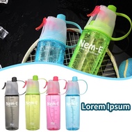 600ml Spray Cold Water Bottle Sublimation Mist Water Bottle Reusable Gym Sports Plastic Bottle N6q8