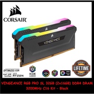Corsair VENGEANCE RGB PRO SL DDR4 16GB (2x16GB) 3200MHz C16 Kit (Black) (CMH32GX4M2E3200C16)