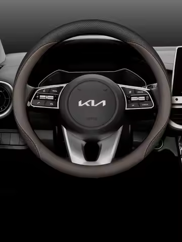 Leather Car Steering Wheel Cover For Kia Rio 2 3 4 X Line Kombi Sedan K2 K3 K4 K5 KX1 KX3 KX5 Sporta