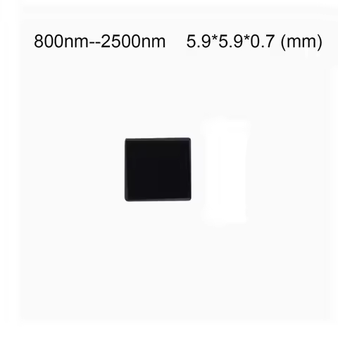 Infrared 800nm Long Wave Pass Filter Rectangle=5x8mm / 5.9x5.9mm Thickness-0.5/0.7MM HWB760 Black Gl