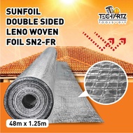 48M X 1.25M Sunfoil Double Sided Leno Woven Foil SN2-FR Woven Aluminium Foil Heat Insulation Penebat