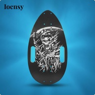 [Ioensy] Mini Skateboard Deck Pre Drilled Teardrop Skateboard Deck Banana Leaf