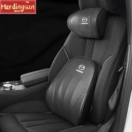 Hardingsun Car Pillow Head Rest Leather Lumbar Pillow Auto Headrest Pillow Memory Foam Back Pillow Car Back Pillow For Mazda 3 323 RX7 Mazda 2 CX3 CX9 CX5 CX7 CX8 Mazda 5 BT50 Mazda 6 MX5 RX8 CX30