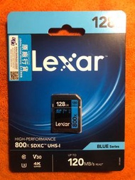 Lexar 800X SDXC 128GB R120MB W45MB