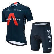 2021INEOS Cycling Jersey Suit Men Summer Short-Sleeved Cycling Top Road Mountain Bike Bib Shorts