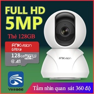 (FNKvision)Yoosee Wifi IP Camera Vietnamese super sharp night recording 360 FULL HD 5.0MP Wireless r