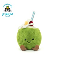 Jellycat Amuseables Aruba Coconut Plush Toy Soft Exotic Fruit Gift Free Jellycat Blue Dust Bag