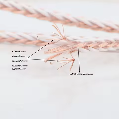 High Purity 4TC 6N OCC Wire Speaker Cable Power Cord For DIY Speaker Amplifier CD DVD Player Turntab