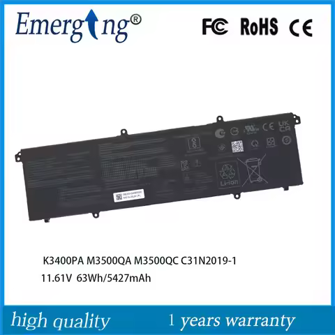 11.61V 63Wh Laptop Battery C31N2019-1 For ASUS VivoBook Pro 14 15 OLED M3401Q K3400PA M3500QA M3500Q