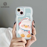 Phone Case OPPO A78 5G A17 A57 2022 4G A77 5G A77S A55 A17K A16 A15 A54 A12 A3S A5 A7 A5S A15S A31 A53 A9 2020 A96 A76 Fashion Cartoon Cute Duck Wave Pattern Silicone Soft Case