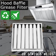 Silver Stainless Steel Kitchen Hood Extractor Fan Grease Stainless Steel filter baffle Cooker Hood grease filter Clean Pollution Filter Mesh New