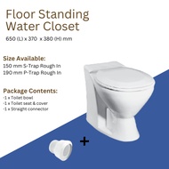 Asher Floor Standing WC Water Closet Washdown Flush System Strap 150mm P-Trap 190 mm For Bathroom Us