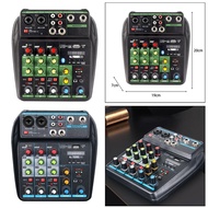 [Finevips1] 4 Channels Audio Mixer USB Digital Mixer for DJ Mixing Party Small Stage