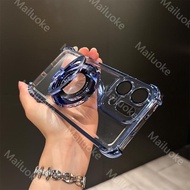 เคส OPPO Reno 14 5G เคส OPPO Reno 14 Pro 5G เคส OPPO Reno 14F 5G เจลลี่ใสตัวชุบโลหะหรูหราเคสกันกระแท