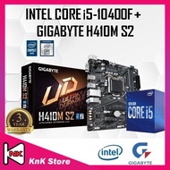 GIGABYTE H410M S2 V2 H410 LGA1200 MOTHERBOARD + Intel 10TH GEN PENTIIUM / CORE I3 / I5 / I7 / I9 / GT710 CPU COMBO PROMO i5 10400F [ Intel Core i5 10400F ]