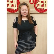 TFB#10692 网纱 露肩 线条 连衣裙