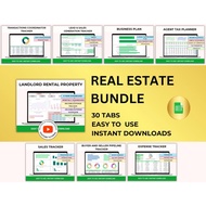 Real Estate CRM Landlord Rental property Spreadsheet Bundle Transaction Coordinator Buyer and Seller