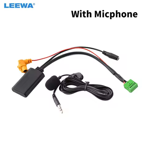 LEEWA Car Wireless Bluetooth Module MMI 3G AMI Aux Audio Cable With Micphone For Audi Q5 A6L A4L Q7 