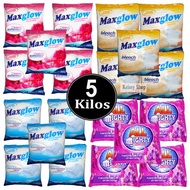 ♕✆Maxglow and Mighty  Detergent Powder with Fabric Conditioner or with Bleach - 5 Kilos Wholesale