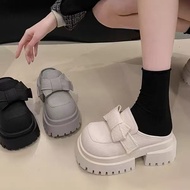 (Normal Size/for Chubby Feet +1) One for all TX745 Closed Toe Shoes 7CM Thick Sole Retro Style Soft 