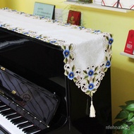 Hot SaLe Piano Towel European Piano Half Cover Piano Dustproof Cover Cloth Embroidery Lace Fabric Piano Cover Table Runn