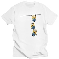 Cartoon Movie Despicable Me 4  Minions（Gru/Lucy Wilde/Agnes/Margo） graphic Men's 100% Cotton O-neck 