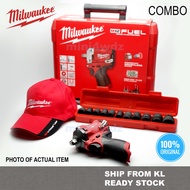 COMBO Milwaukee M12 Fuel 1/2" Stubby Impact Wrench + Impact Socket + Original Cap (FIWF12-0C)