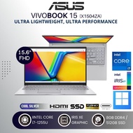 (Best Seller) Laptop Design Gaming ASUS Vivobook X1504ZA 15.6" FHD/Core i7-1255U/8GB/512GB SSD/Iris Xe Graphic/Windows 11 - Cool Silver