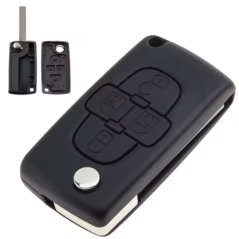 4 Buttons Car Remote Key Fob Case Shell Fit for Peugeot Citroen C1 C2 C3 C4 C5 C6 C8 Entry Key Shell