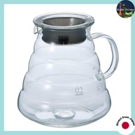 HARIO V60 Glass Server 800 Clear, 800ml, for 2-6 cups, Microwave Safe, Model XGSR-80-TB