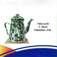 Teko Cendol Teko Jadul Teko Lurik Teko Motif Belang Hijau 15 Liter