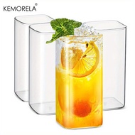 4pcs Drinking Glasses Cups 15oz/19oz Thin Highball Glasses Clear Tall Glass Cups For Water  Juice Be